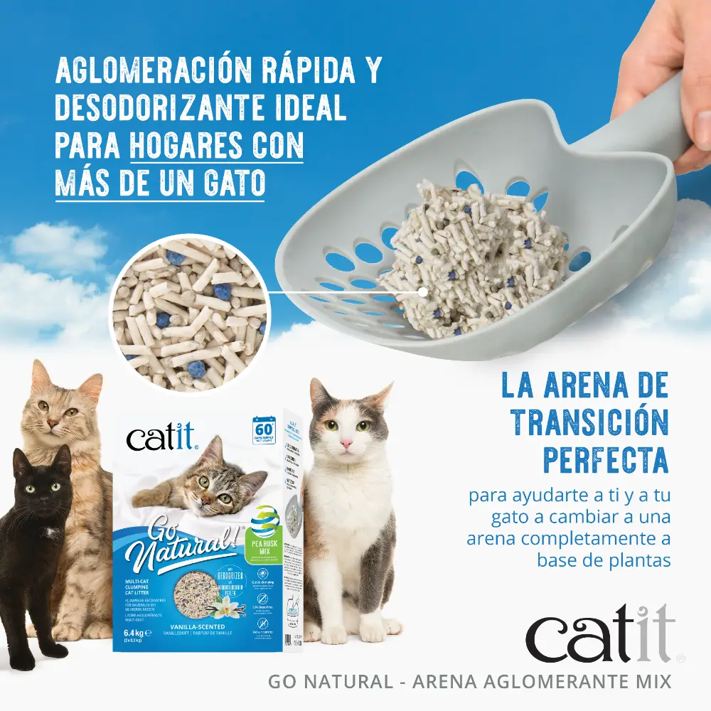 Arena Aglomerante Mix para Muchos Gatos Go Natural - Image 3