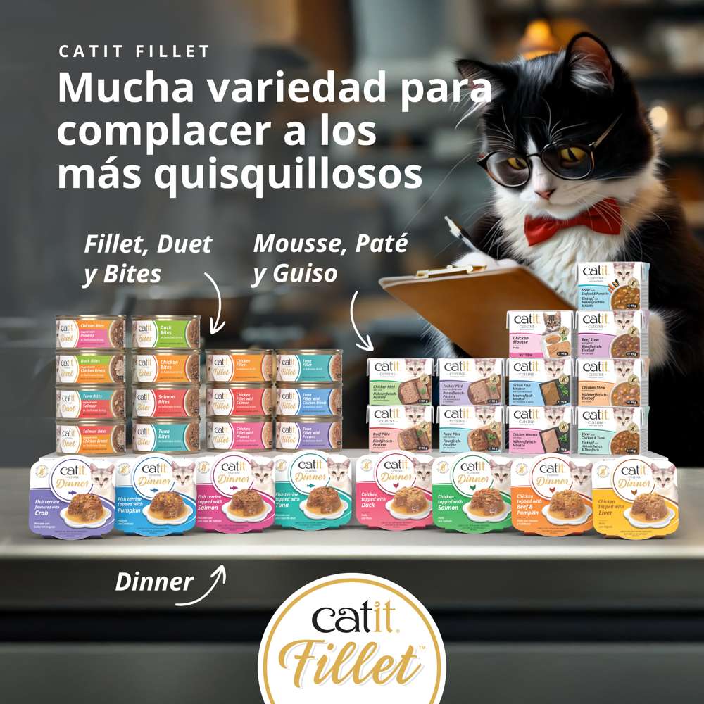 Carne desmenuzada para gatos Catit Cuisine Fillet - Pack variado de 12 - Image 11
