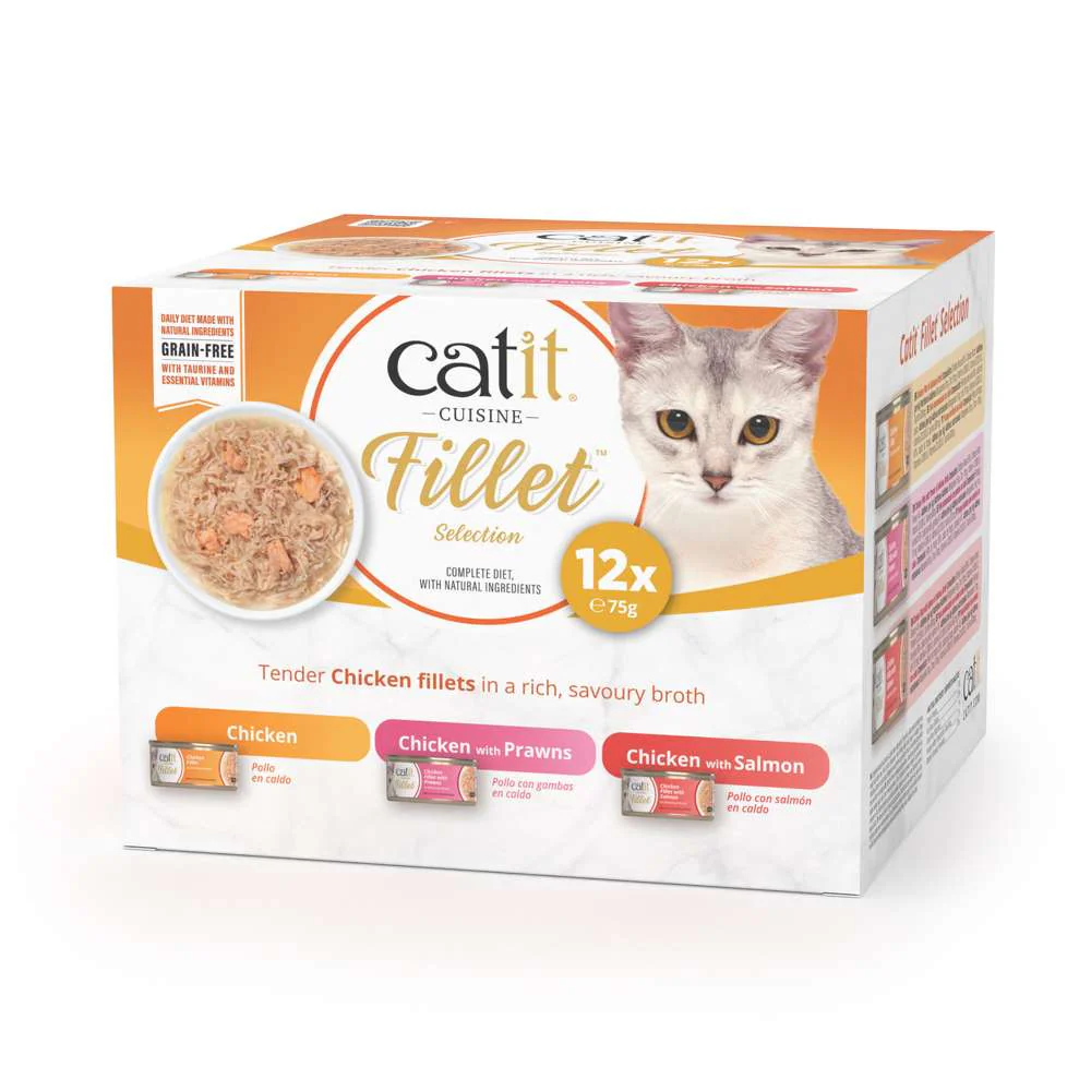 Carne desmenuzada para gatos Catit Cuisine Fillet - Pack variado de 12 - Image 13