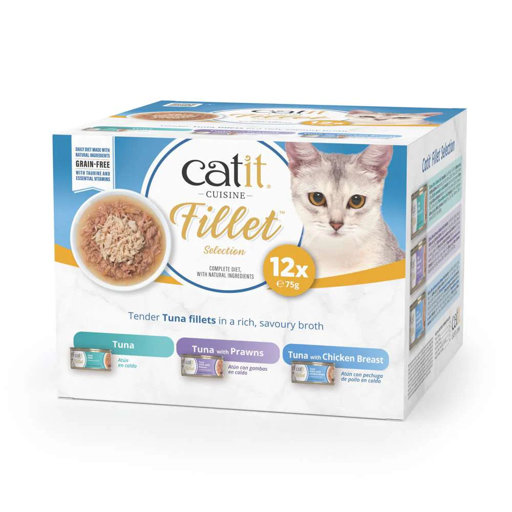 Carne desmenuzada para gatos Catit Cuisine Fillet - Pack variado de 12 - Image 16