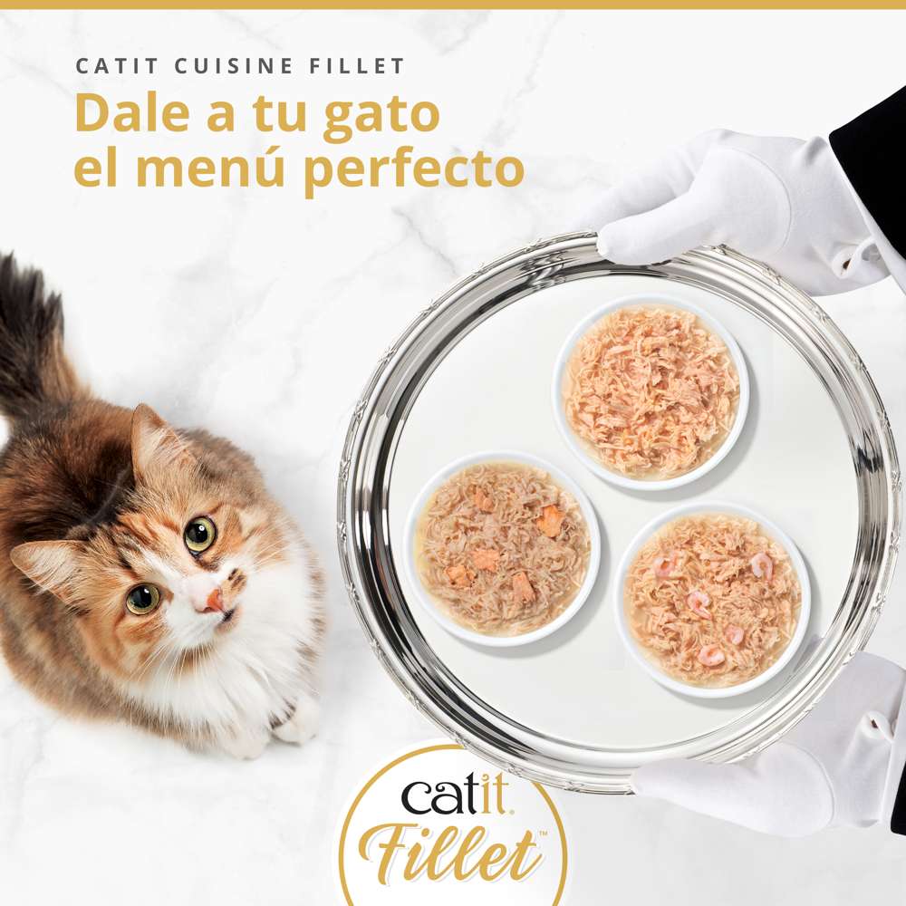 Carne desmenuzada para gatos Catit Cuisine Fillet - Pack variado de 12 - Image 4