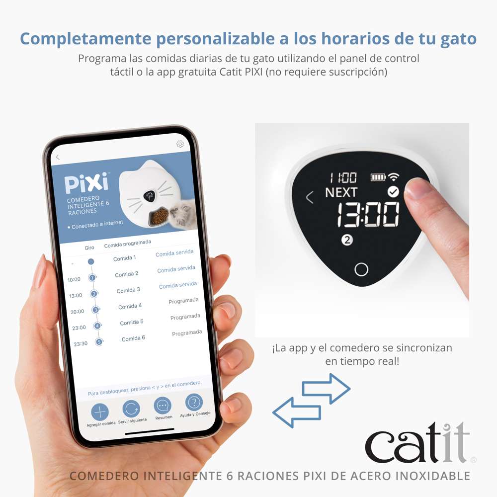 Comedero Inteligente 6 Raciones con Bandeja de Acero Inoxidable PIXI - Image 4