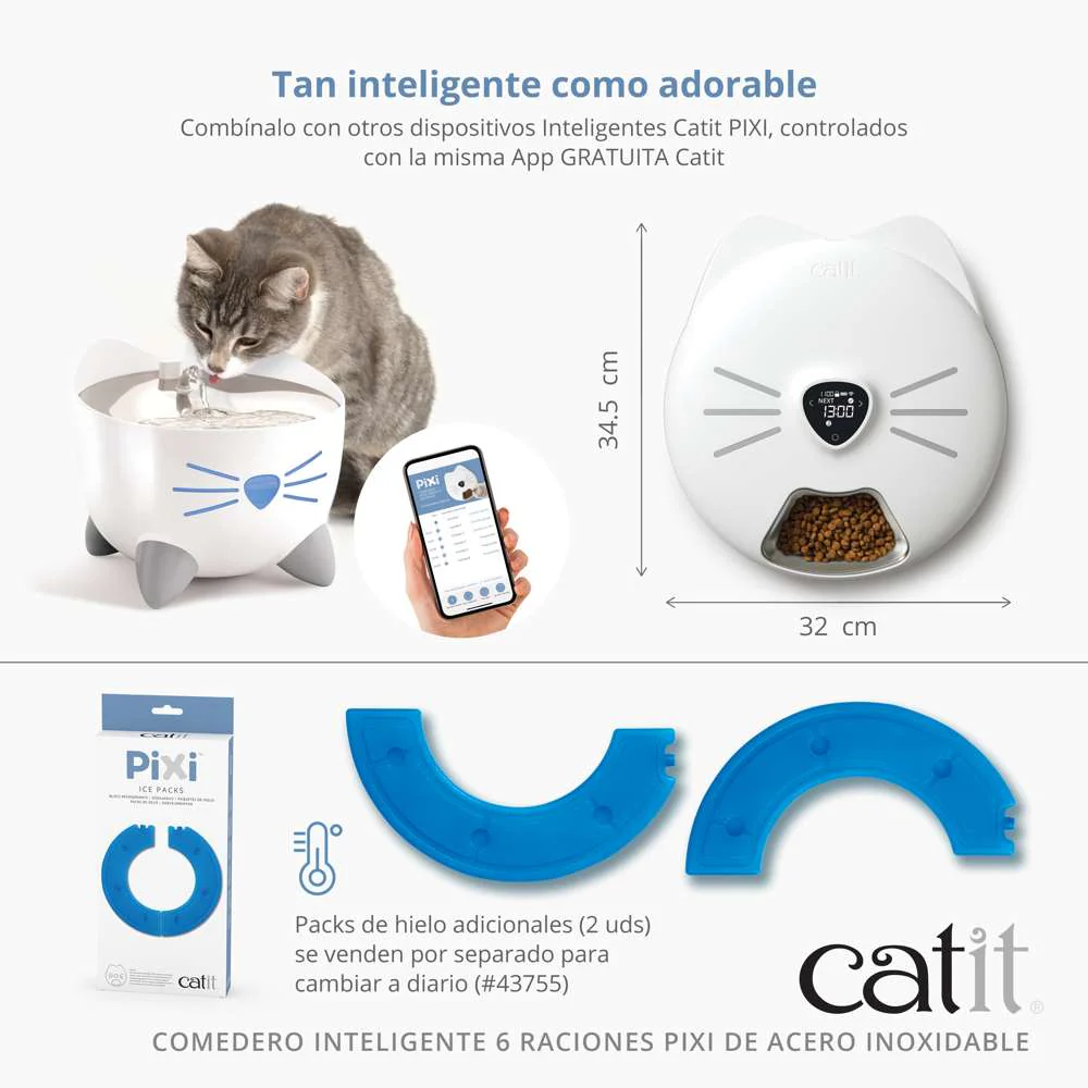 Comedero Inteligente 6 Raciones con Bandeja de Acero Inoxidable PIXI - Image 6