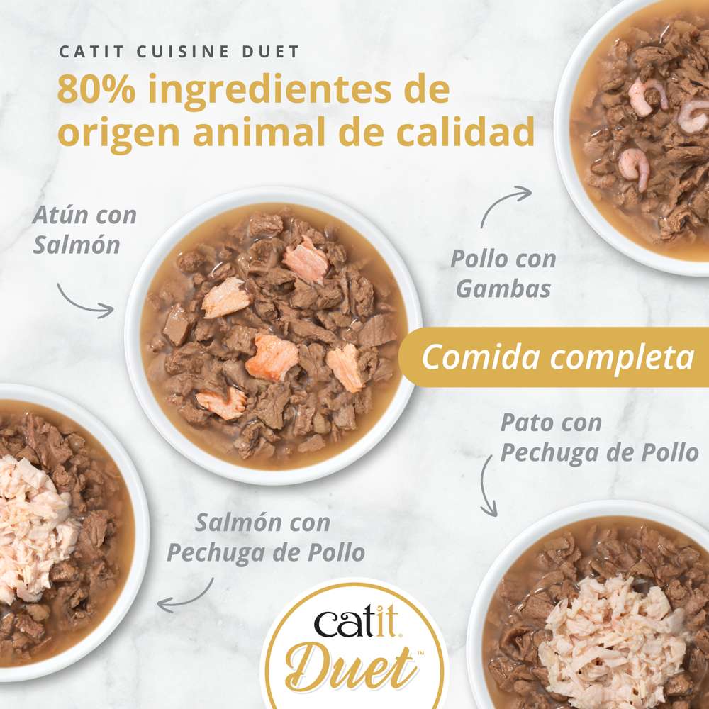 Dúo de carne con toppings para gatos Catit Cuisine Duet - Image 4