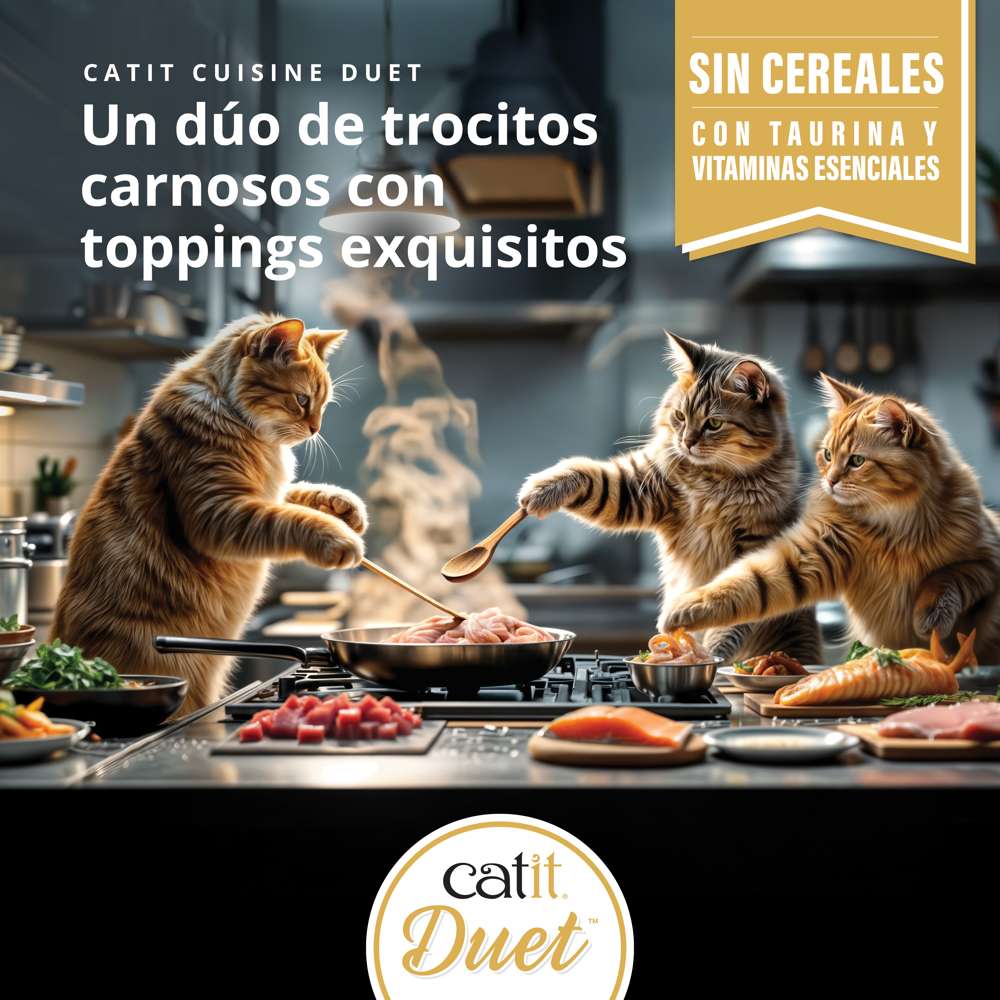 Dúo de carne con toppings para gatos Catit Cuisine Duet - Image 5