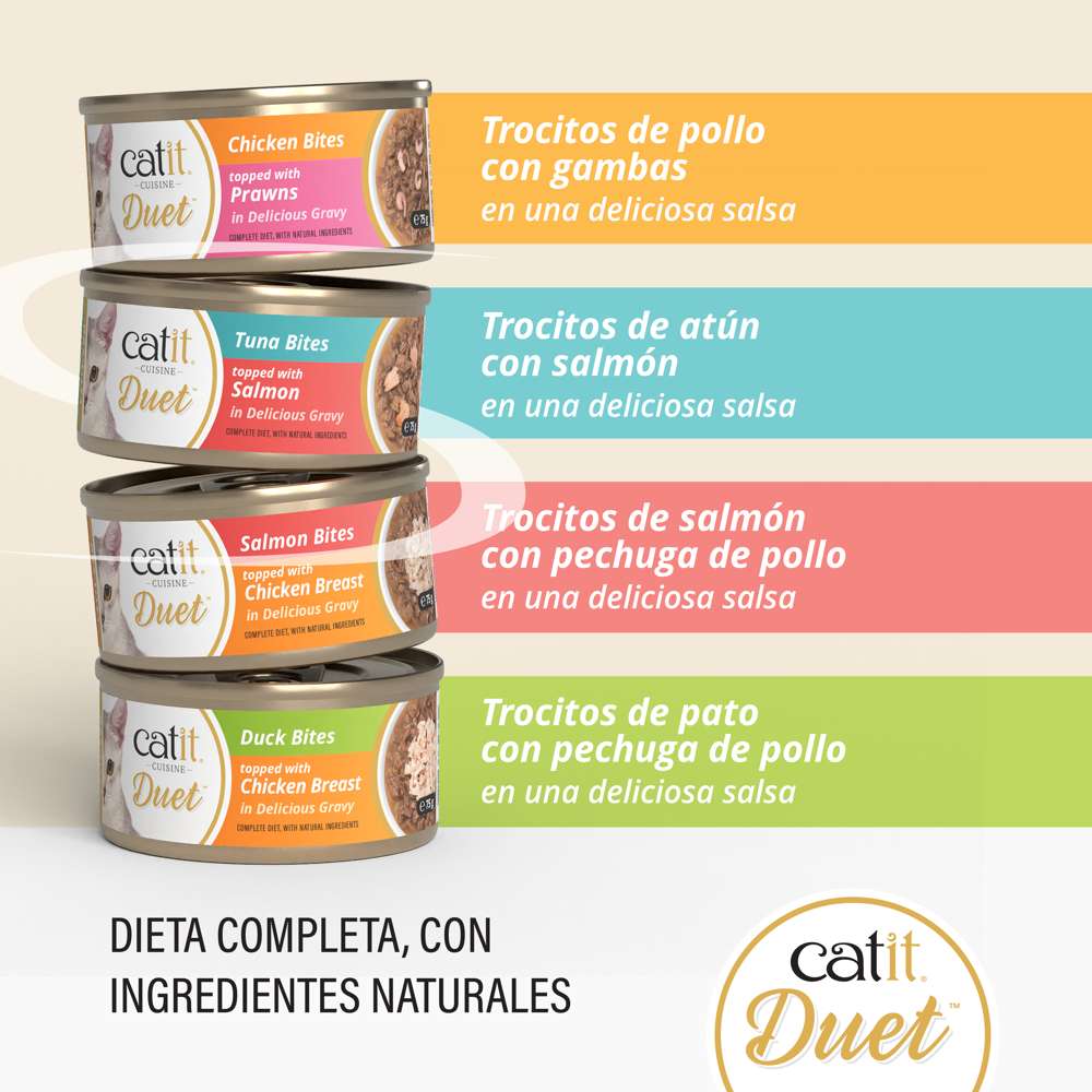 Catit Cuisine Duet Pack Variado 12x75g - Comida Húmeda Premium Sin Cereales - Image 3