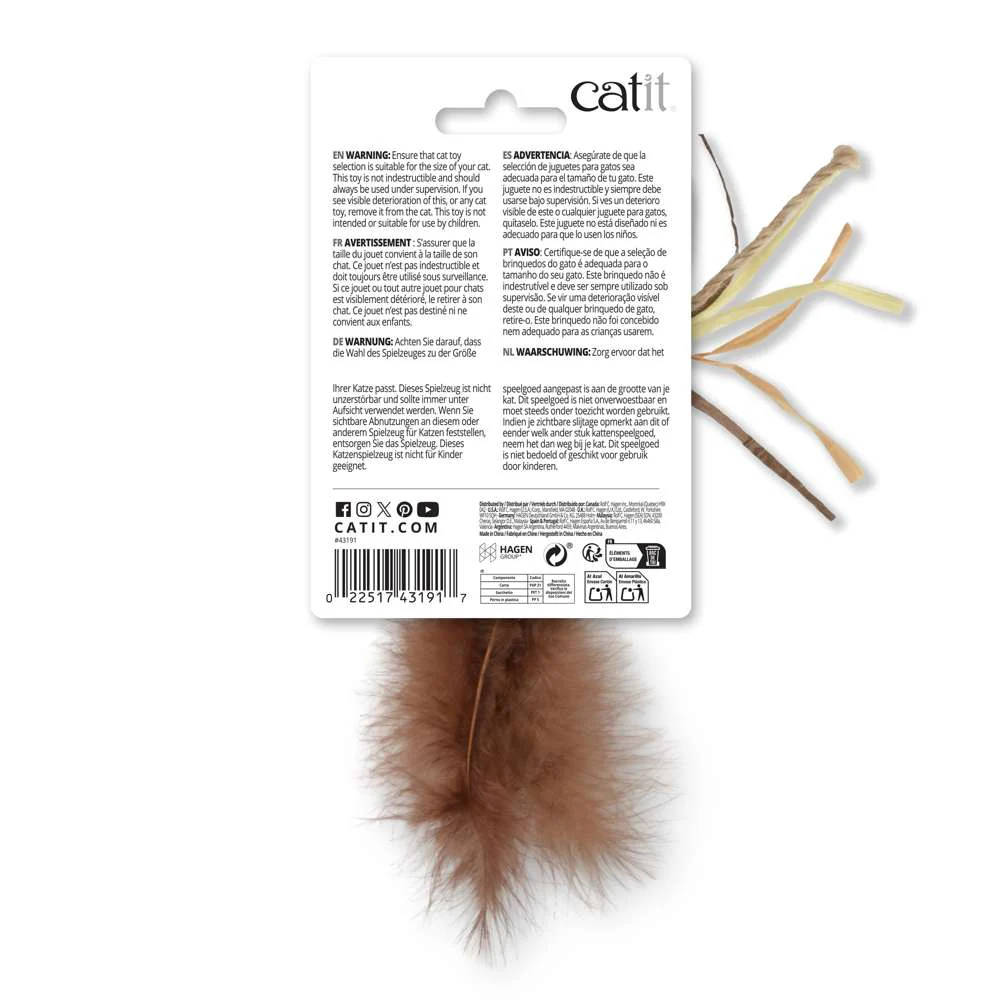 Catit Fish Twin con rafia y cola de plumas - Image 3