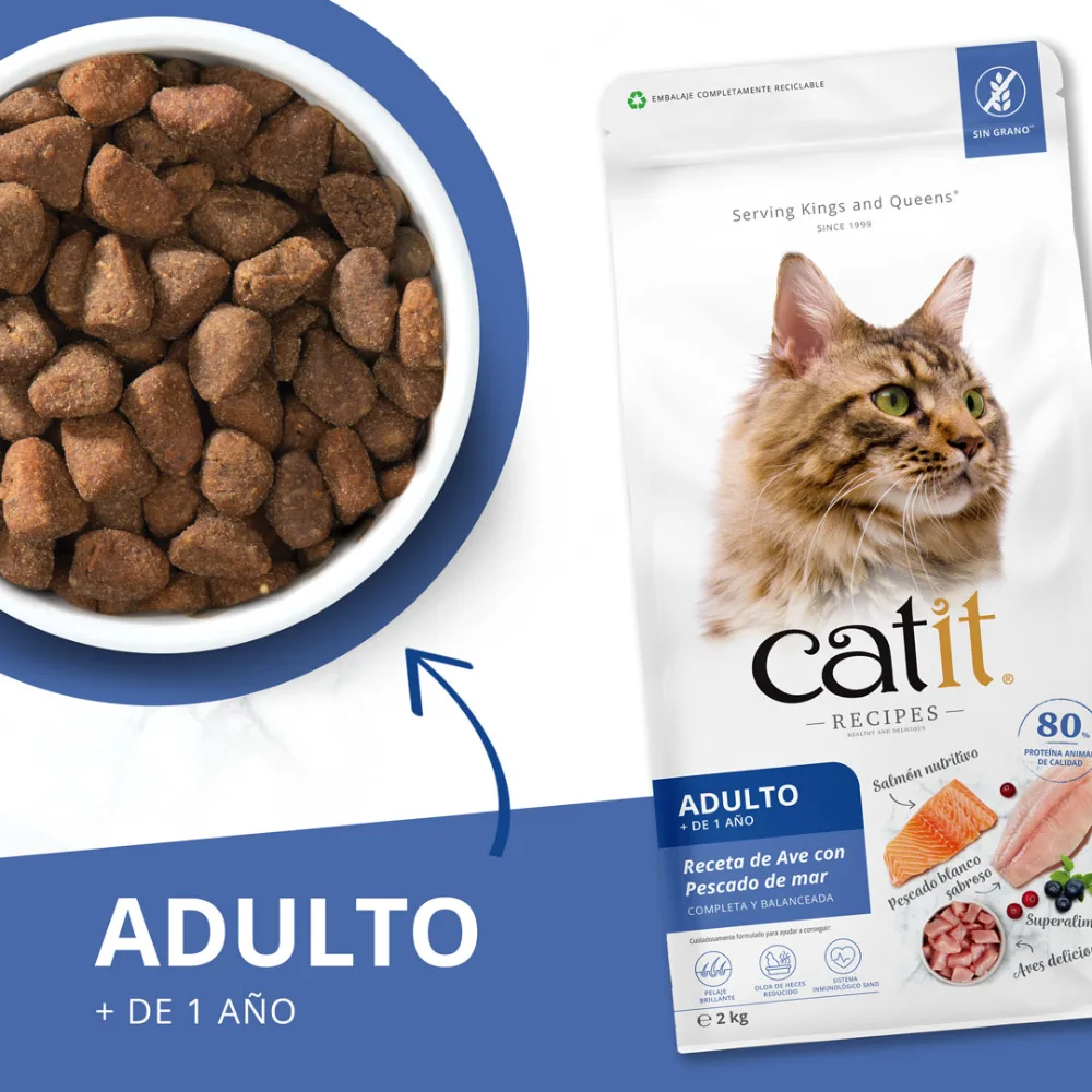 Pienso para Gatos Catit Recipes -Receta de Aves con Pescado de Mar para ADULTO - Image 7