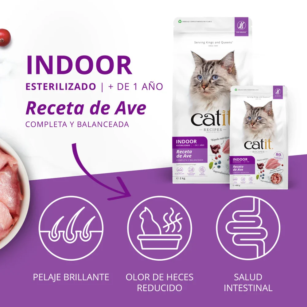Pienso para Gatos Catit Recipes -Receta de Aves para ESTERILIZADO - Image 9