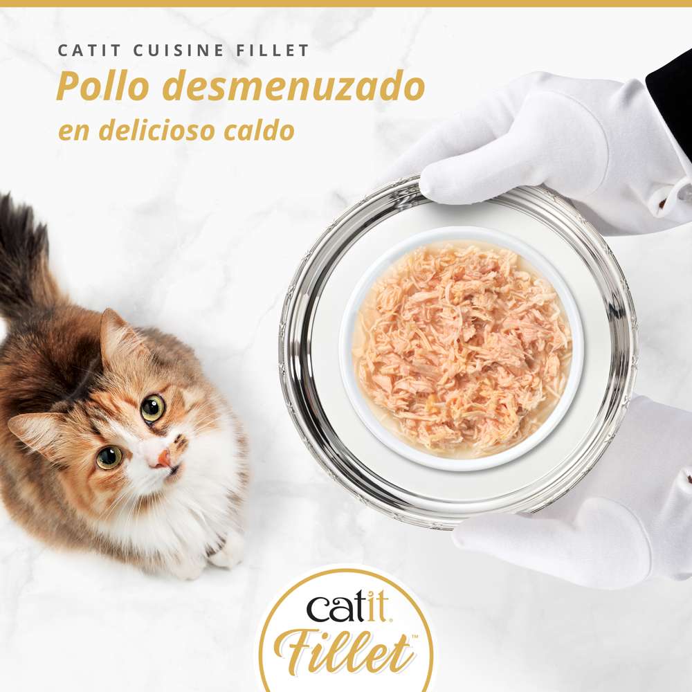 Pollo desmenuzado para gatos Catit Cuisine Fillet - Image 14