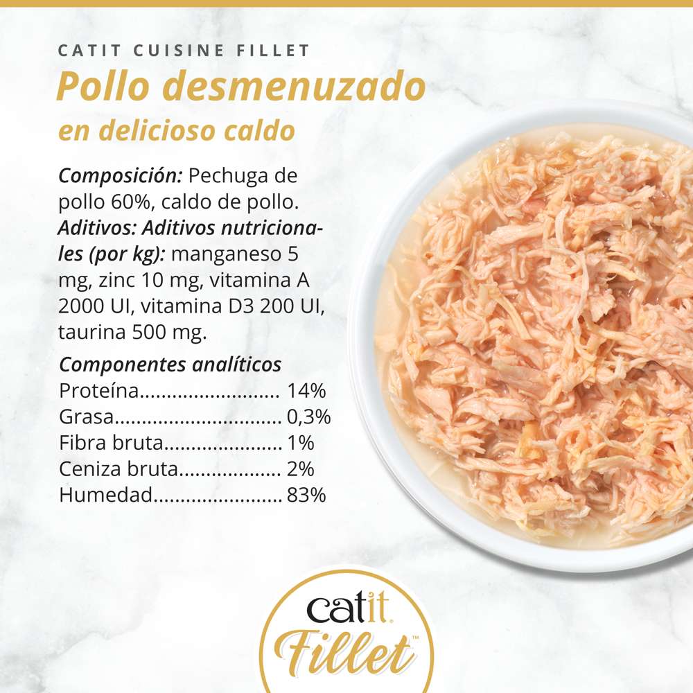 Pollo desmenuzado para gatos Catit Cuisine Fillet - Image 15