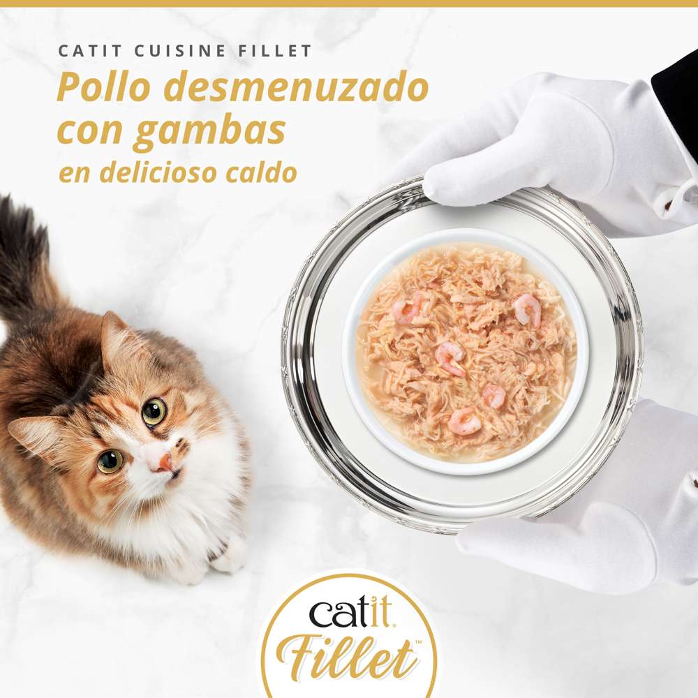 Pollo desmenuzado para gatos Catit Cuisine Fillet - Image 18