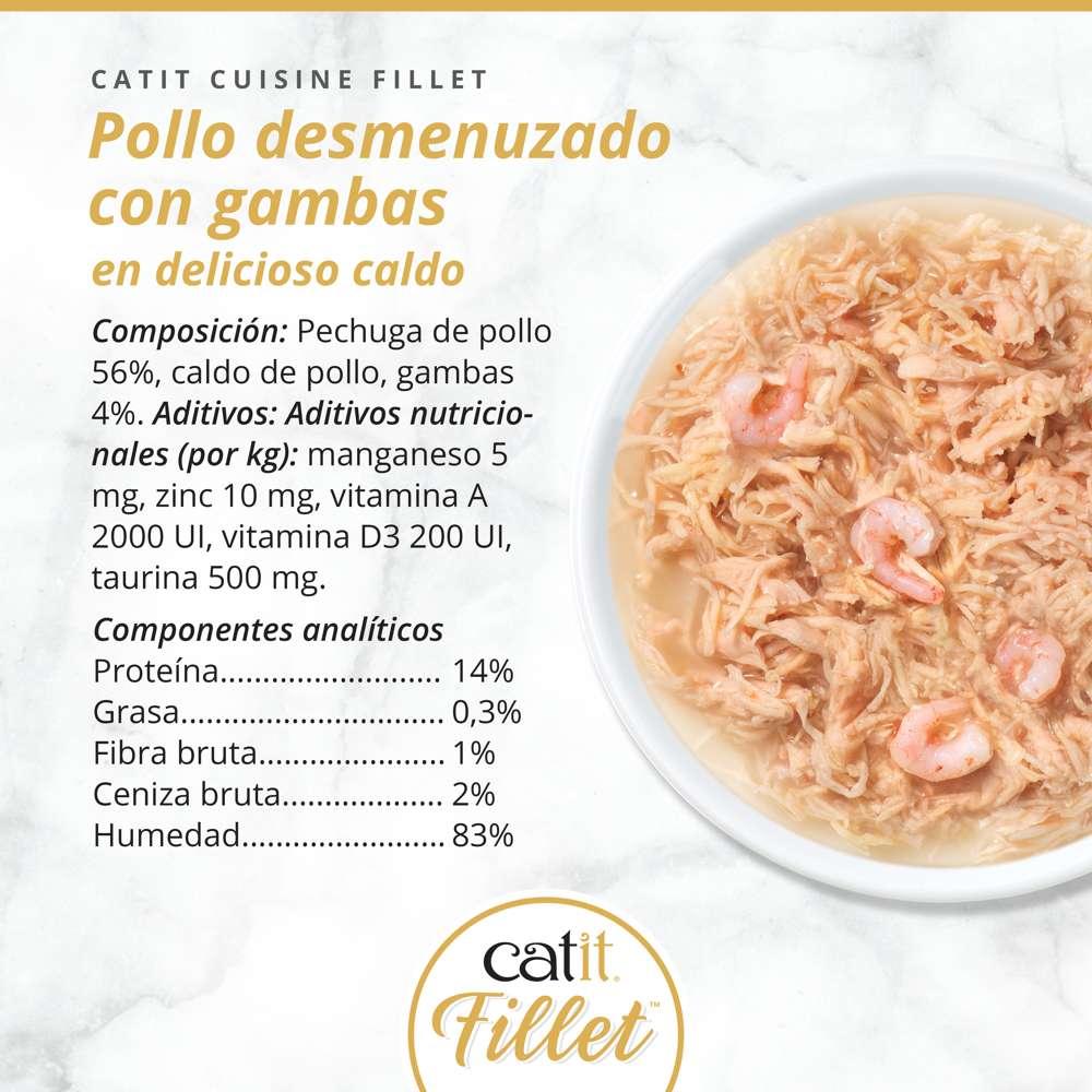 Pollo desmenuzado para gatos Catit Cuisine Fillet - Image 19