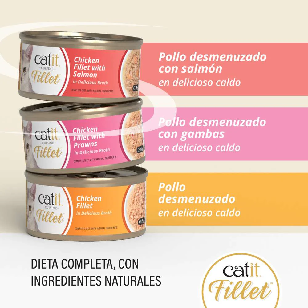 Pollo desmenuzado para gatos Catit Cuisine Fillet - Image 3