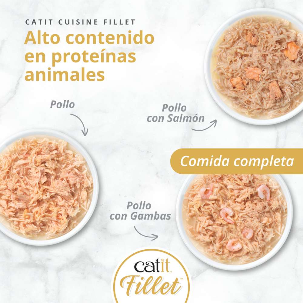 Pollo desmenuzado para gatos Catit Cuisine Fillet - Image 4