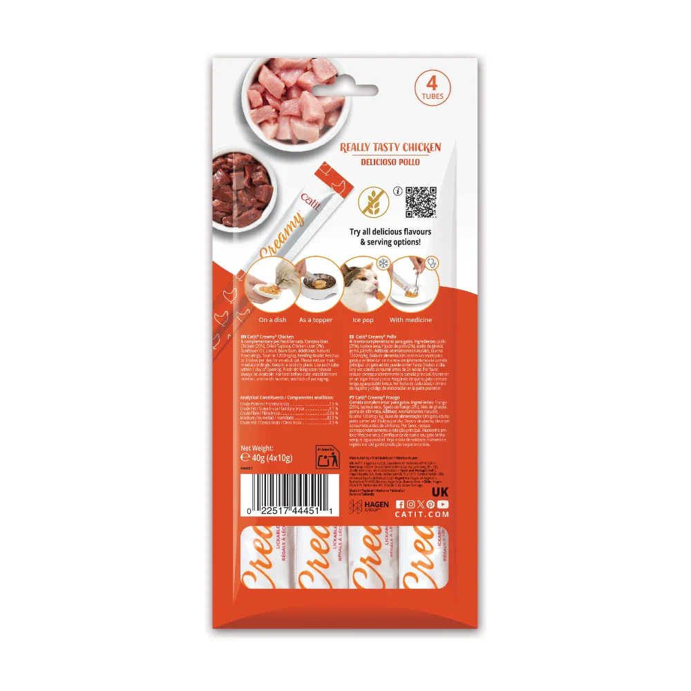Snacks para gatos Catit Creamy – 4 Tubos - Image 17
