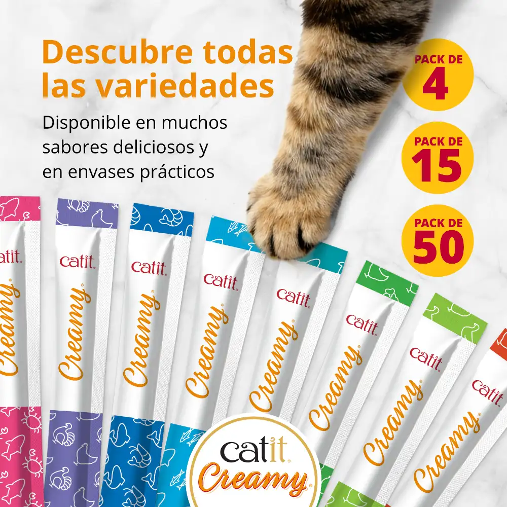 Snacks para gatos Catit Creamy – 15 Tubos - Image 13