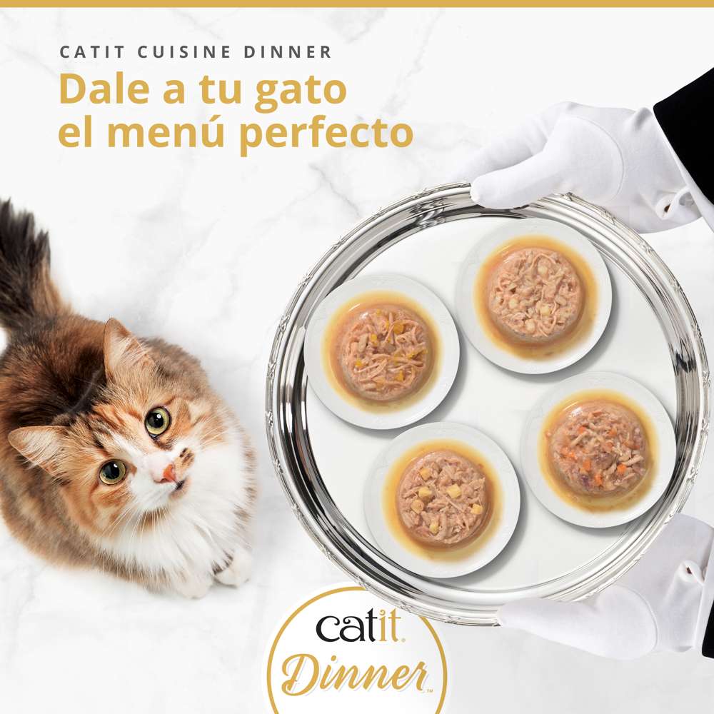 Tarrina de doble capa para gatos Catit Cuisine Dinner - Pack variado de 12 - Image 4