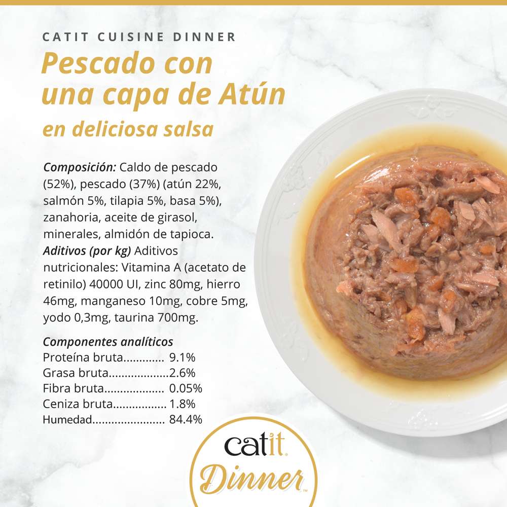 Tarrina de pescado de doble capa para gatos Catit Cuisine Dinner - Image 17