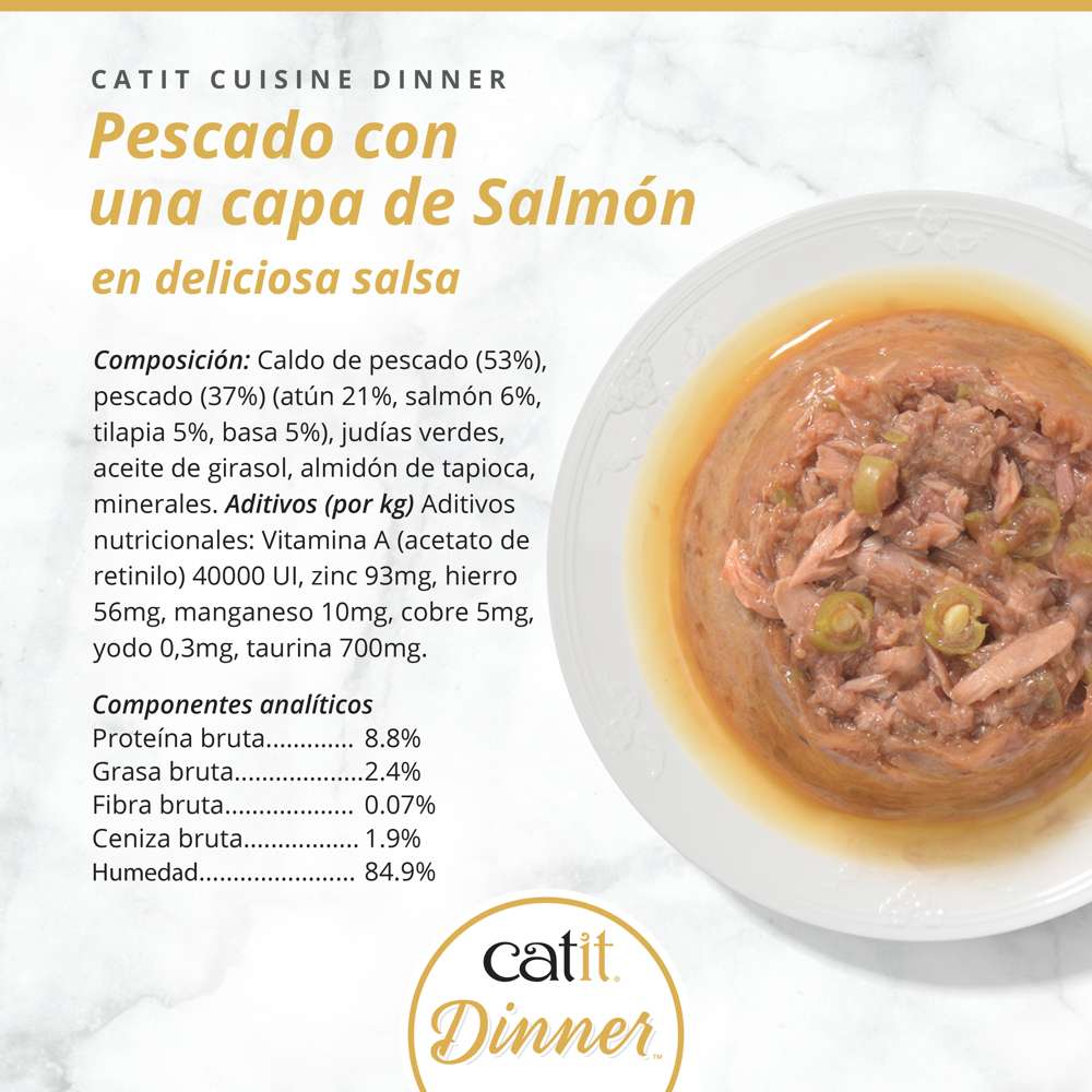 Tarrina de pescado de doble capa para gatos Catit Cuisine Dinner - Image 21