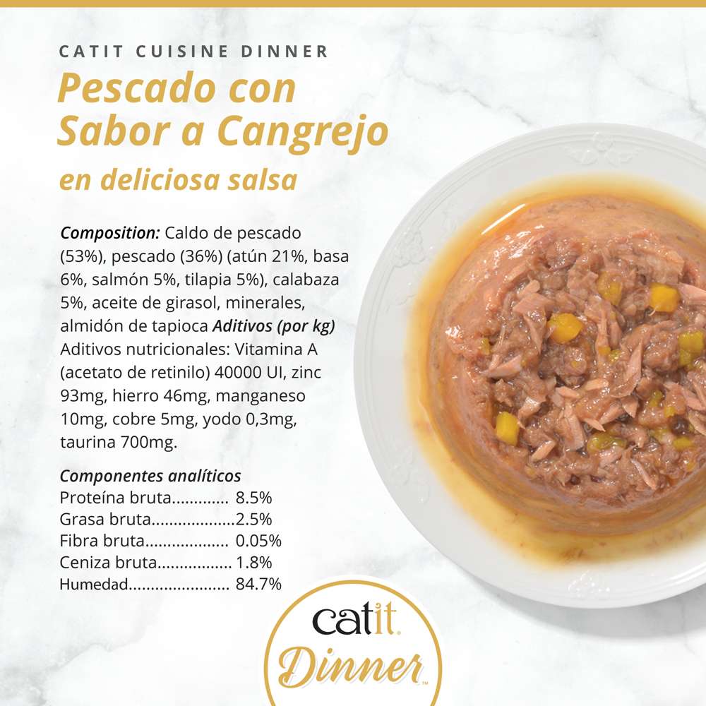Tarrina de pescado de doble capa para gatos Catit Cuisine Dinner - Image 22