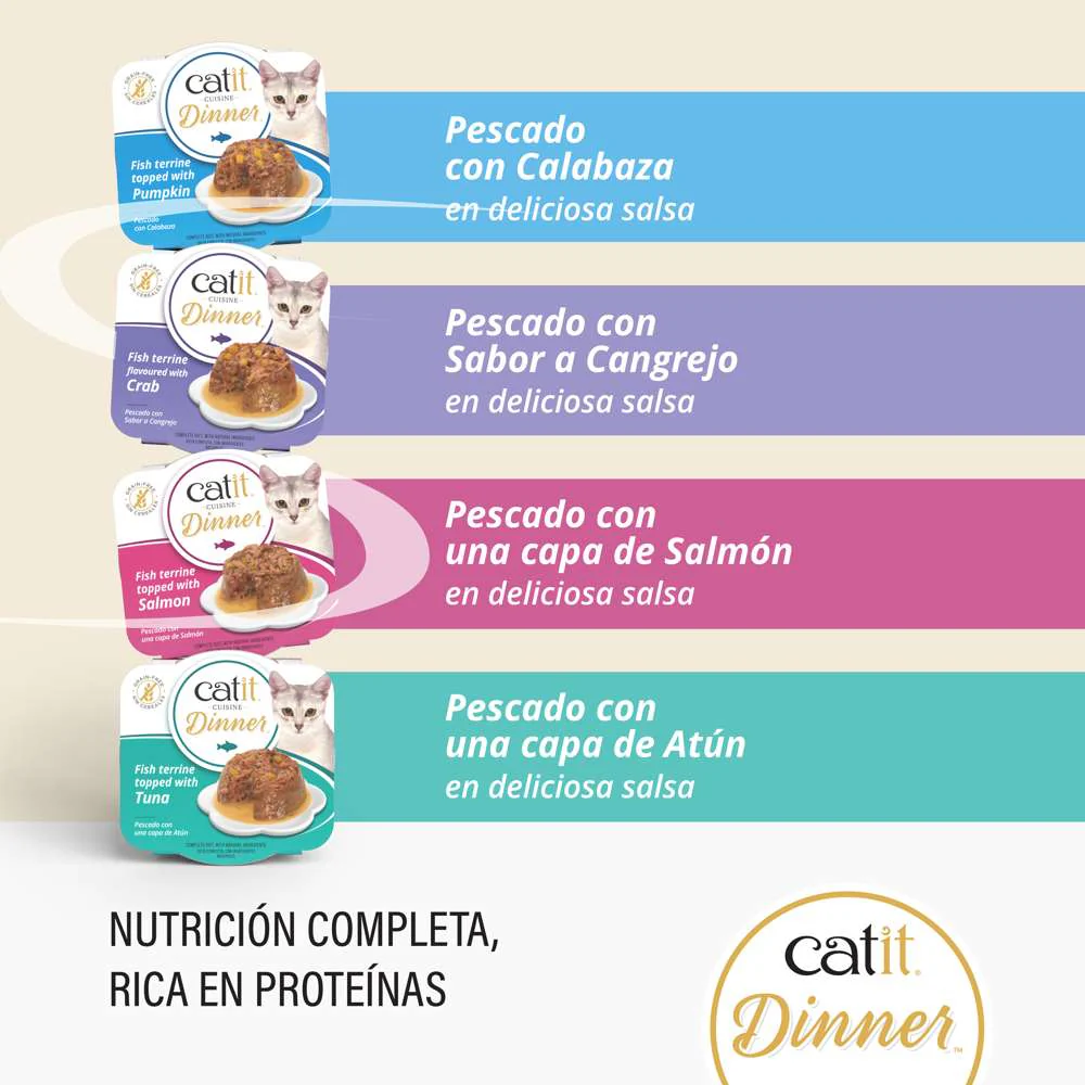 Tarrina de pescado de doble capa para gatos Catit Cuisine Dinner - Image 3