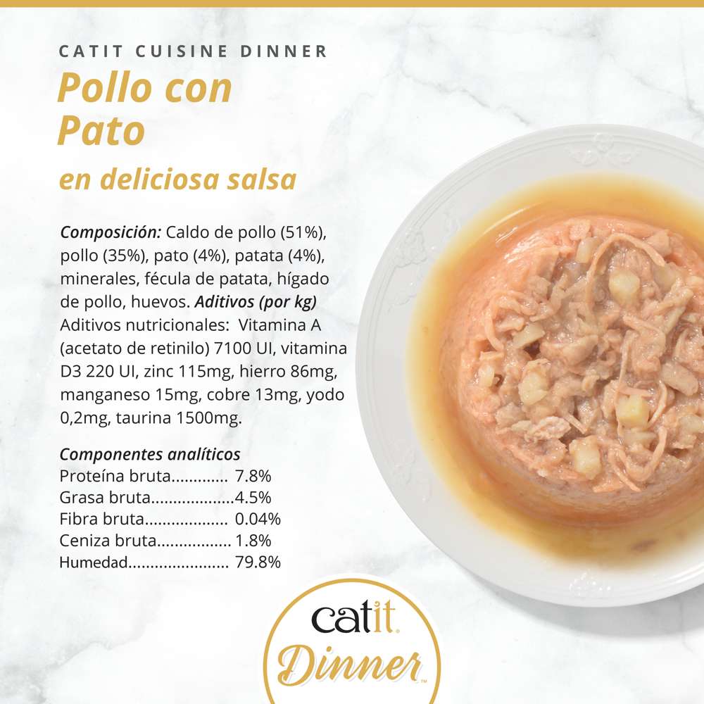 Tarrina de pollo de doble capa para gatos Catit Cuisine Dinner - Image 15