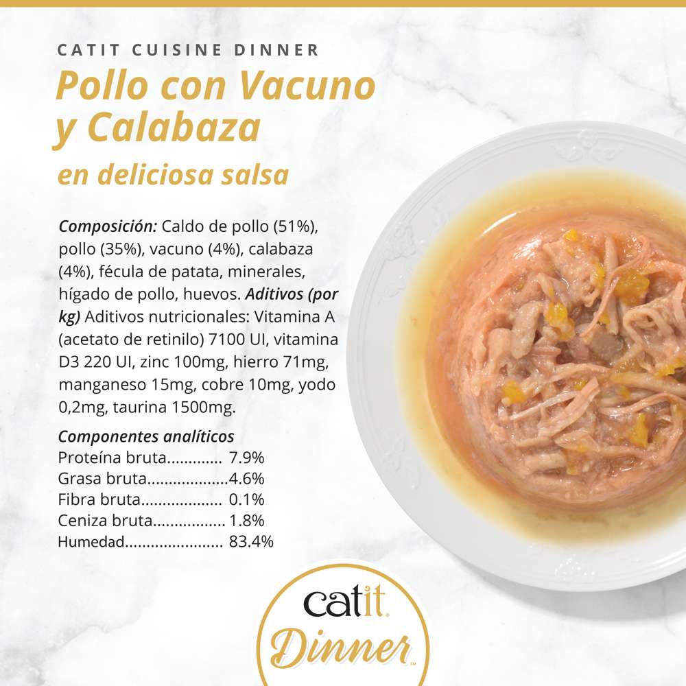Tarrina de pollo de doble capa para gatos Catit Cuisine Dinner - Image 21