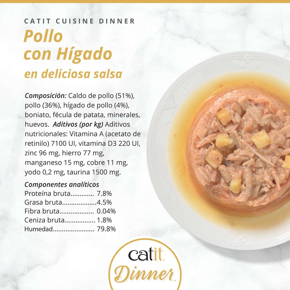 Tarrina de pollo de doble capa para gatos Catit Cuisine Dinner - Image 24