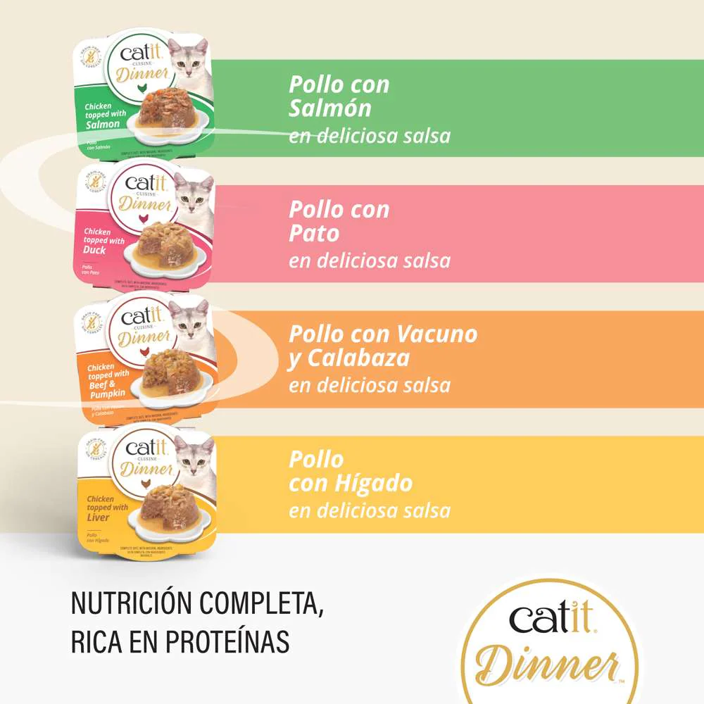 Tarrina de pollo de doble capa para gatos Catit Cuisine Dinner - Image 3