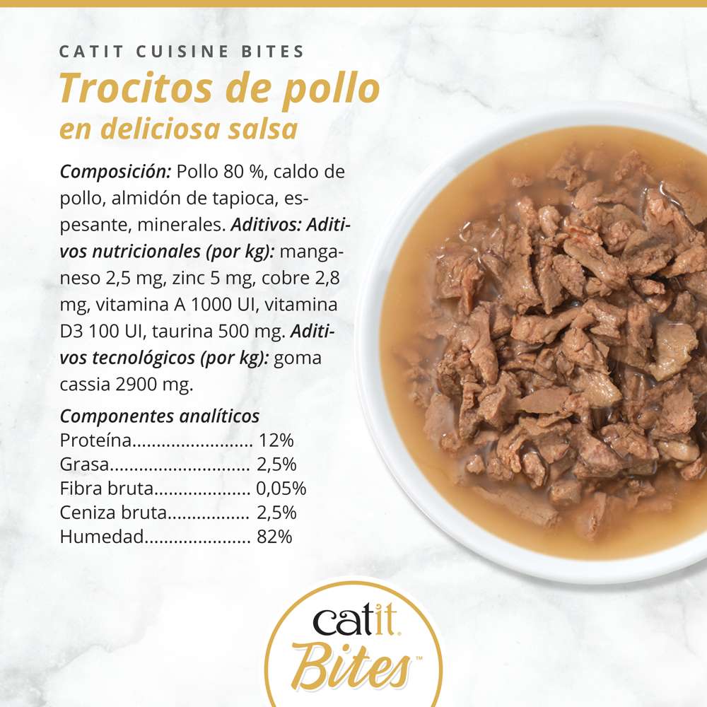 Trocitos de carne en salsa para gatos Catit Cuisine Bites - Image 11