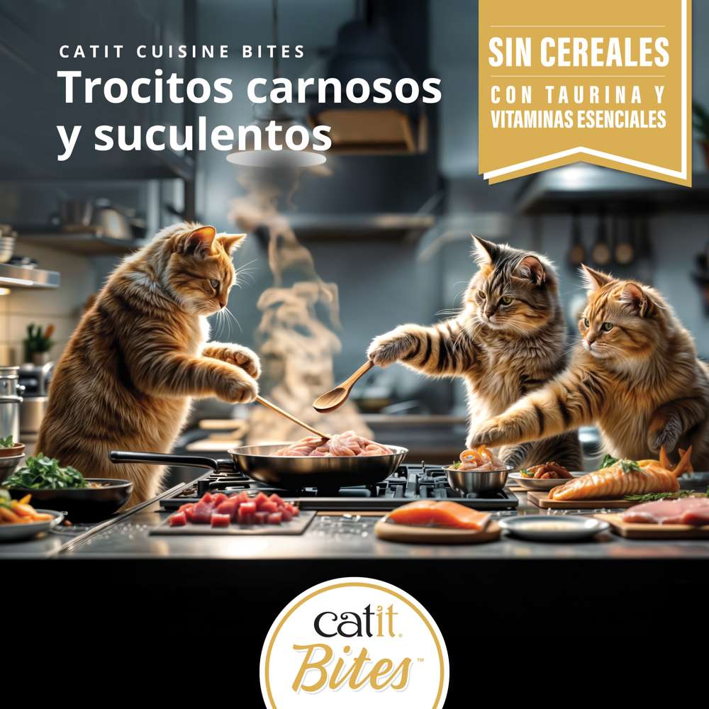 Trocitos de carne en salsa para gatos Catit Cuisine Bites - Pack variado de 12 - Image 5